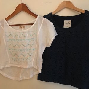 Lot of 2 Hollister XS blouses BOHO & LACE